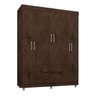 Guarda-Roupa Araplac de Solteiro 620 6 Portas e 2 Gavetas Imbuia - 2