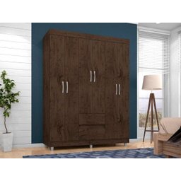 Guarda-Roupa Araplac de Solteiro 620 6 Portas e 2 Gavetas Imbuia - 3