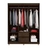 Guarda-Roupa Araplac de Solteiro 620 6 Portas e 2 Gavetas Imbuia - 4