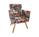 Ver imagem 1 de Poltrona Decorativa Bia Suede Coca Cola Pés Madeira Mz Decor
