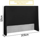 Ver imagem 4 de Cabeceira Estofada Montreal 205cm para Cama Box King Size Bouclê Preto
