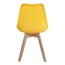 Ver imagem 5 de Kit 3 Cadeiras para Sala de Jantar Saarinen Wood Tiffany - Amarela