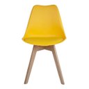Ver imagem 3 de Kit 3 Cadeiras para Sala de Jantar Saarinen Wood Tiffany - Amarela