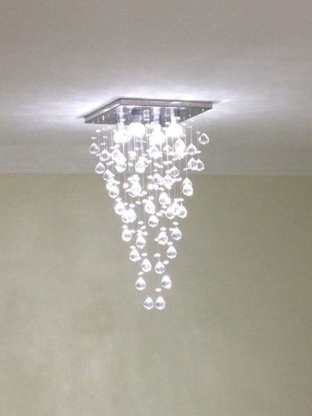 Lustre de cristal para sala de jantar estar com 04 lâmpadas - 1