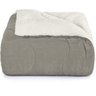 Edredom Queen, Hedrons, Sherpa, 2,40 x 2,60, Taupe - 1