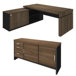 Conjunto Escritório: Balcão 6114 e Mesa 6143 - 2