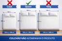 Ver mais imagens de Cama Estofada Queensiena 1.60m Moderna em Linho Base Baixa Design Minimalista Off White