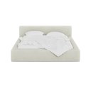 Ver imagem 5 de Cama Estofada Queensiena 1.60m Moderna em Linho Base Baixa Design Minimalista Off White