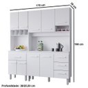 Ver imagem 3 de Kit de Cozinha 9 Portas 4 Gavetas com Nicho Vitorina Branco