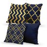 Kit 4 Capas De Almofadas Decorativas Geométricas Gold 45x45cm - 1