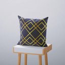 Ver imagem 3 de Kit 4 Capas De Almofadas Decorativas Geométricas Gold 45x45cm