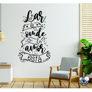 Adesivo de Parede para Sala e Quarto Lar é onde o Amor está