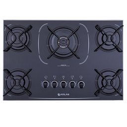 Cooktop Atlas Agile Up Glass, Tripla Chama, Superautomático - 5 Bocas - 5 Cooktop Atlas Agile Up Glass, Tripla Chama, Superautomático - 5 Bocas - 5