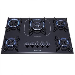 Cooktop Atlas Agile Up Glass, Tripla Chama, Superautomático - 5 Bocas - 3 Cooktop Atlas Agile Up Glass, Tripla Chama, Superautomático - 5 Bocas - 3