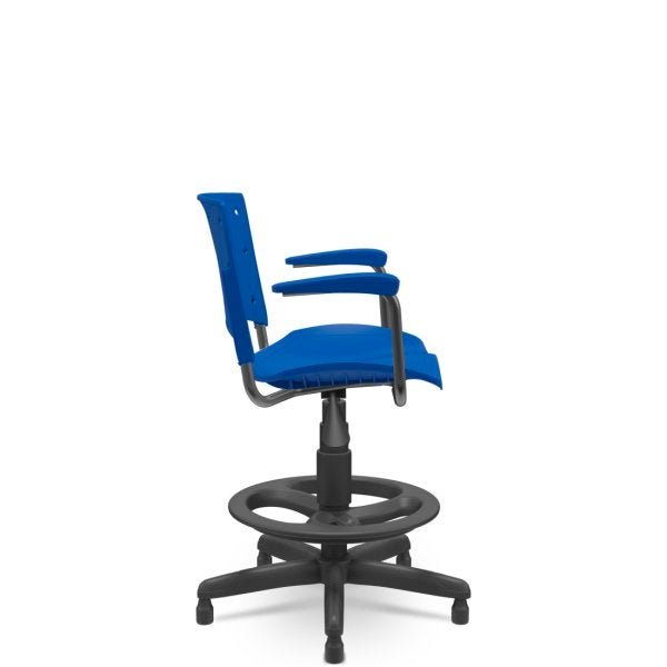 Cadeira Caixa Ergoplax+ com Braço Azul - 2