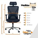 Ver imagem 6 de Cadeira de Escritório Presidente Ergonômica Oficial Corporativa Work Apoio Nuca
