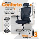 Ver imagem 4 de Cadeira de Escritório Presidente Ergonômica Oficial Corporativa Work Apoio Nuca