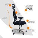 Ver imagem 5 de Cadeira de Escritório Presidente Ergonômica Oficial Corporativa Work Apoio Nuca
