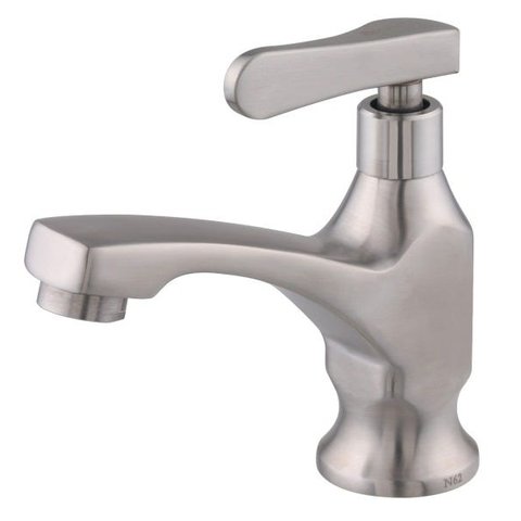 TORNEIRA BICA BAIXA PARA BANHEIRO LAVATORIO CINZA ESCOVADO