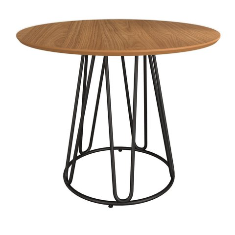 Mesa para Sala de Jantar Redonda 90cm Mdf Ômega