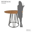 Ver imagem 4 de Mesa para Sala de Jantar Redonda 90cm MDF Ômega Marrom/Preto Fosco/Proa