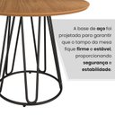 Ver imagem 7 de Mesa para Sala de Jantar Redonda 90cm MDF Ômega Marrom/Preto Fosco/Proa