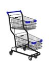 Ver imagem 1 de Carrinho de Compras Duplo 90l em Aço Aramado Reforçado Preto