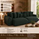 Ver imagem 7 de Sofá Retrátil 3 Lugares Linho Armani 2,30 Mts Oliva