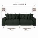 Ver imagem 4 de Sofá Retrátil 3 Lugares Linho Armani 2,30 Mts Oliva