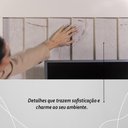 Ver imagem 7 de Estante Home Theater 1 Porta 2 Gavetas com Led Le Mans - Calacata/off White
