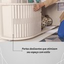 Ver imagem 5 de Estante Home Theater 1 Porta 2 Gavetas com Led Le Mans - Calacata/off White