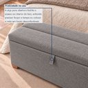 Ver imagem 6 de Puff Baú Solteiro Base Madeira Maciça 90cm Slim