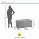 Ver imagem 4 de Puff Baú Solteiro Base Madeira Maciça 90cm Slim