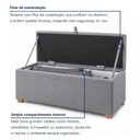 Ver imagem 5 de Puff Baú Solteiro Base Madeira Maciça 90cm Slim