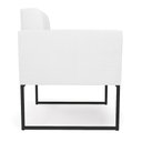 Ver imagem 6 de Kit 2 Poltronas Elisa Corino Base Metálica Industrial Preto - D'Rossi Branco