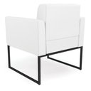 Ver imagem 5 de Kit 2 Poltronas Elisa Corino Base Metálica Industrial Preto - D'Rossi Branco