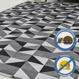 Tapete Sala Quarto Antiderrapante Geométrico Cotex Tamanho: 135x200cm - 4 Tapete Sala Quarto Antiderrapante Geométrico Cotex Tamanho: 135x200cm - 4