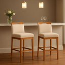 Ver imagem 1 de Kit 2 Banquetas Alta Cozinha Gourmet Estofada Linho:linho Bege