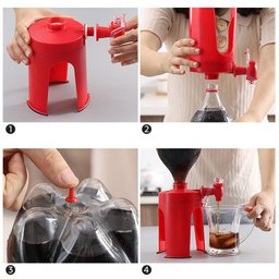 Dispenser Suporte com torneira para garrafa de refrigerante - 5
