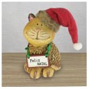 Ver imagem 1 de Decoração Enfeite Natal Gatinho Placa Feliz Natal 14cm