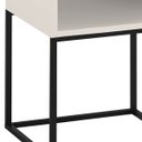 Ver imagem 3 de Mesa de Cabeceira Industrial Pé de Aço 1 Gaveta Corrediça Telescópica 1 Nicho - Off White/pé Preto
