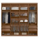 Ver imagem 2 de Guarda Roupa Casal 8 Portas 4 Gavetas Master New Jatobá Areia Acetinado - Santos Andirá