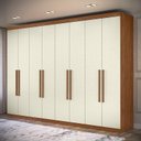 Ver imagem 5 de Guarda Roupa Casal 8 Portas 4 Gavetas Master New Jatobá Areia Acetinado - Santos Andirá