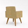 Cadeira Poltrona Para Escritório - Balaqui Decor Cor Capuccino - 3