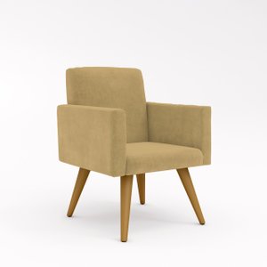 Cadeira Poltrona Para Escritório - Balaqui Decor Cor Capuccino