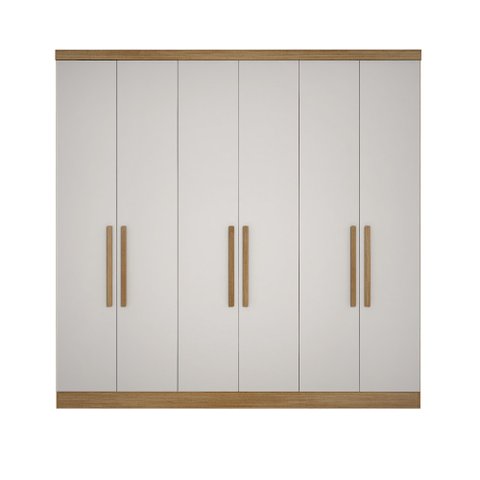 Modulo de Casal Safira para Guarda Roupa em Mdf com 6 Portas e 4 Gavetas Clic Móveis