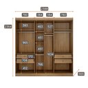 Ver imagem 3 de Modulo de Casal Safira para Guarda Roupa em Mdf com 6 Portas e 4 Gavetas Clic Móveis