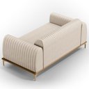 Ver imagem 3 de Sofá 180cm 3 Lugares Base Gold Molino D06 Suede C-309 Bege