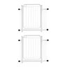 Kit 2 Portões Pet Cães Cachorro Grade Proteção Segurança Bebês 78cm A 92cm Branco - 1