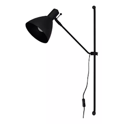 Arandela Articulada com Regulagem de Altura e Fio Externo:preto Fosco - 1